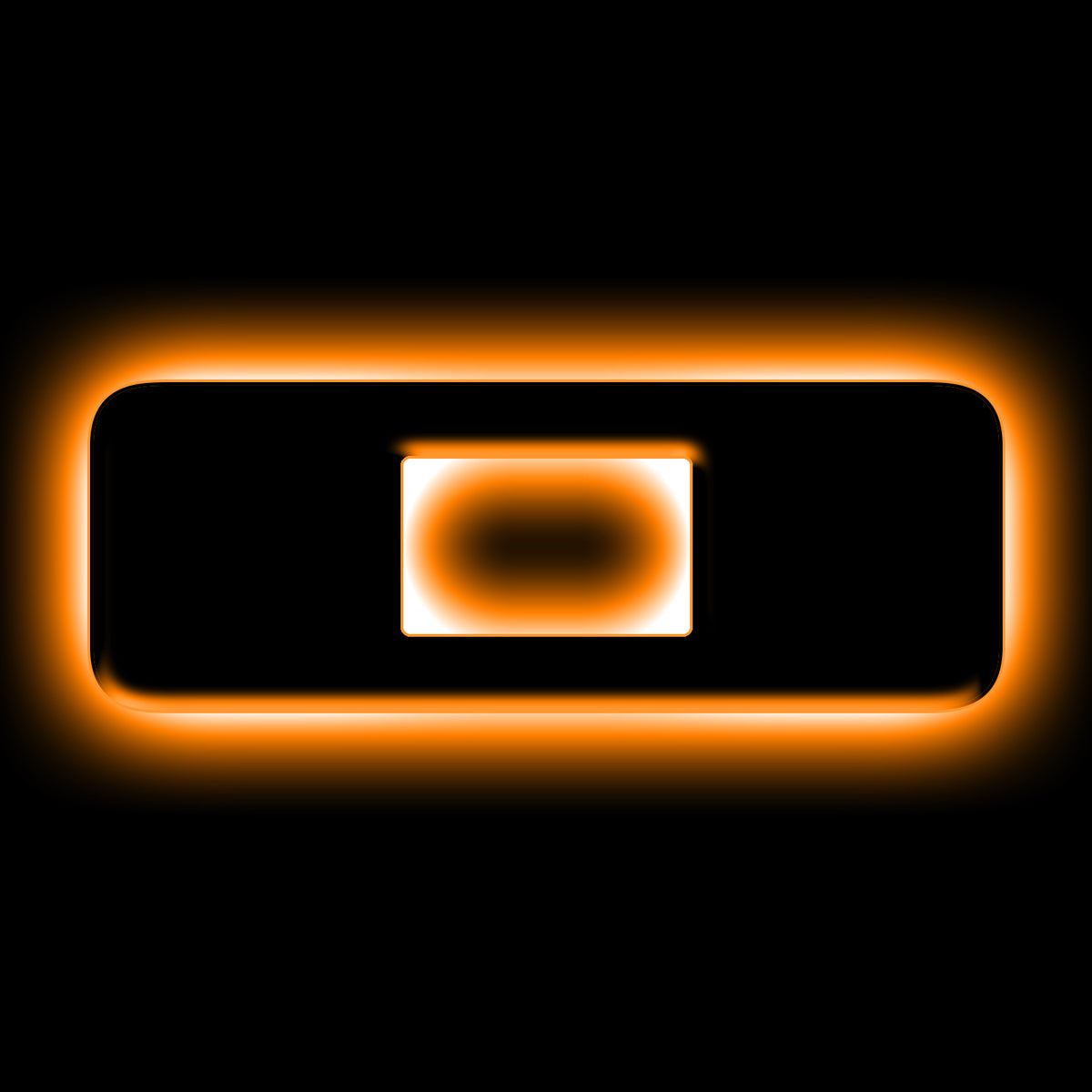 ORACLE Lighting Universal Illuminated LED Letter Badges - Matte Black Surface Finish - O - Amber - 3141-O-005 Main image