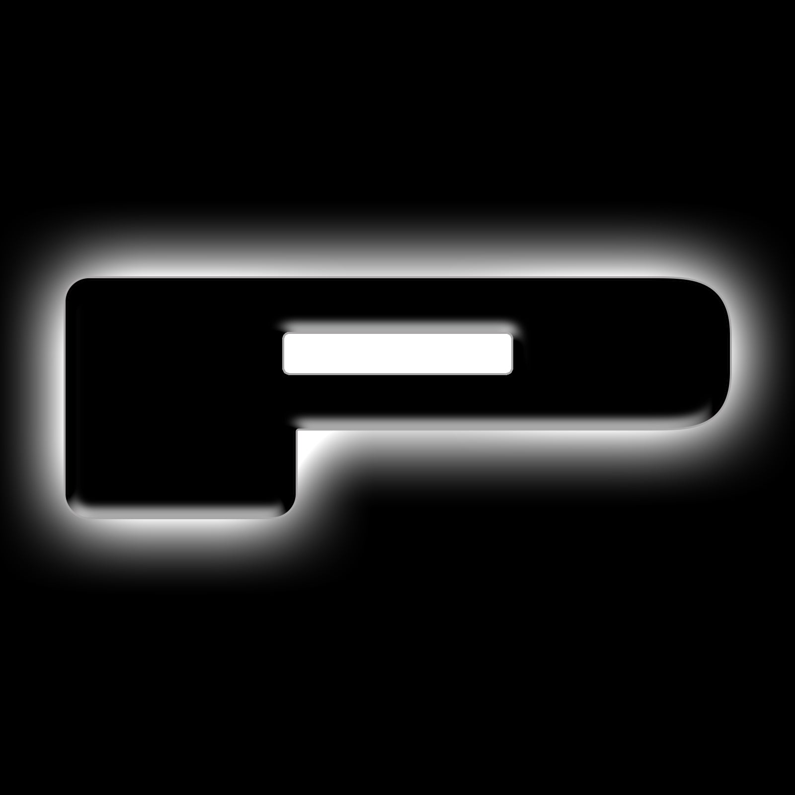 ORACLE Lighting Universal Illuminated LED Letter Badges - Matte Black Surface Finish - P - White