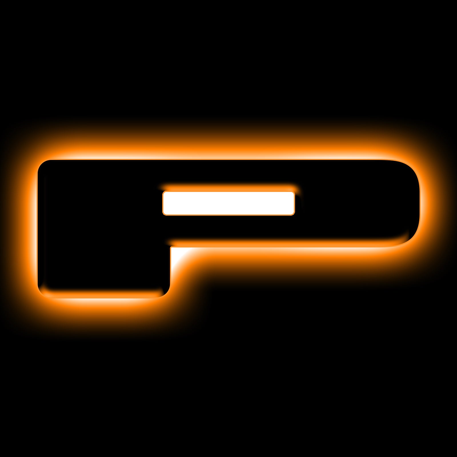 ORACLE Lighting Universal Illuminated LED Letter Badges - Matte Black Surface Finish - P - Amber