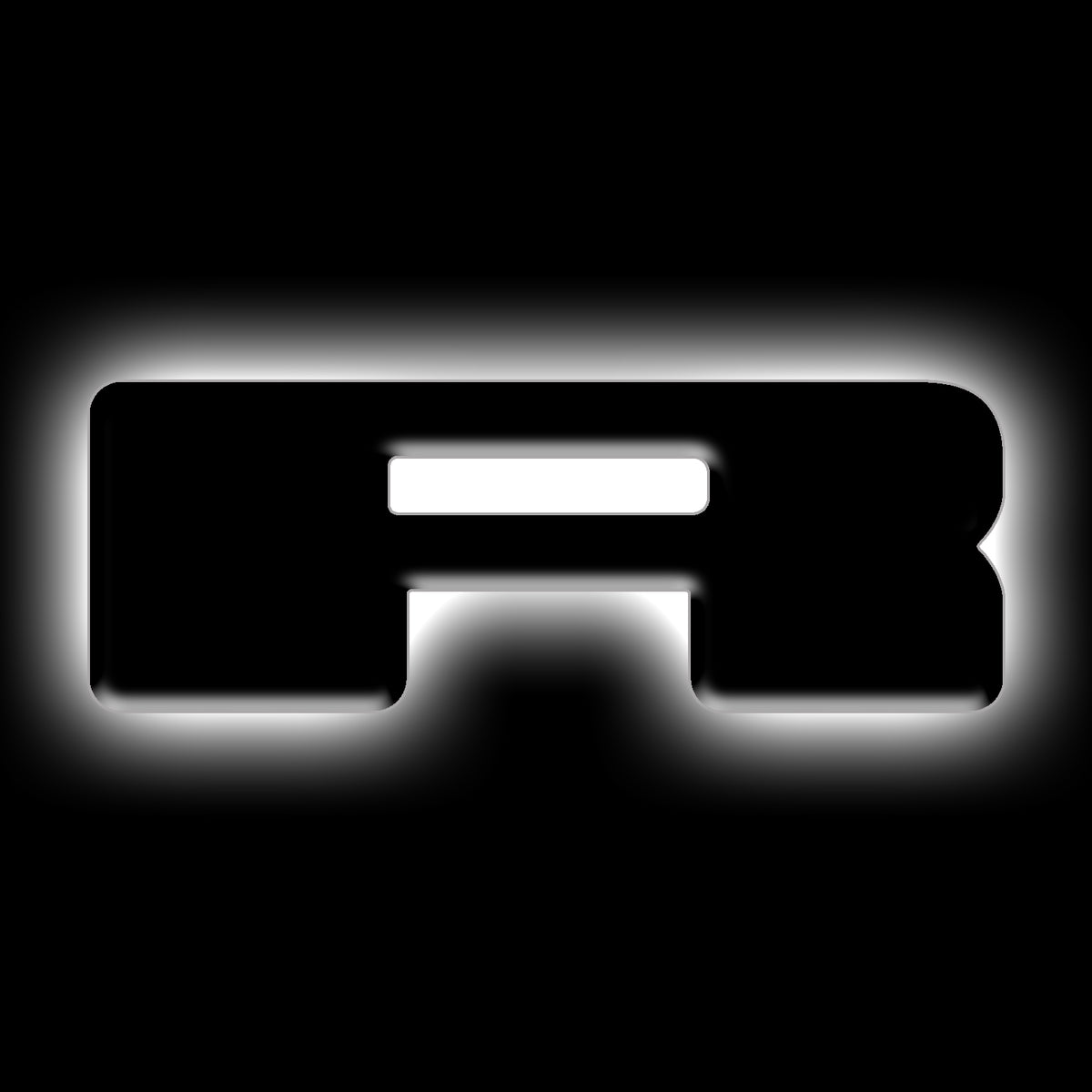 ORACLE Lighting Universal Illuminated LED Letter Badges - Matte Black Surface Finish - R - White - 3141-R-001 Main image