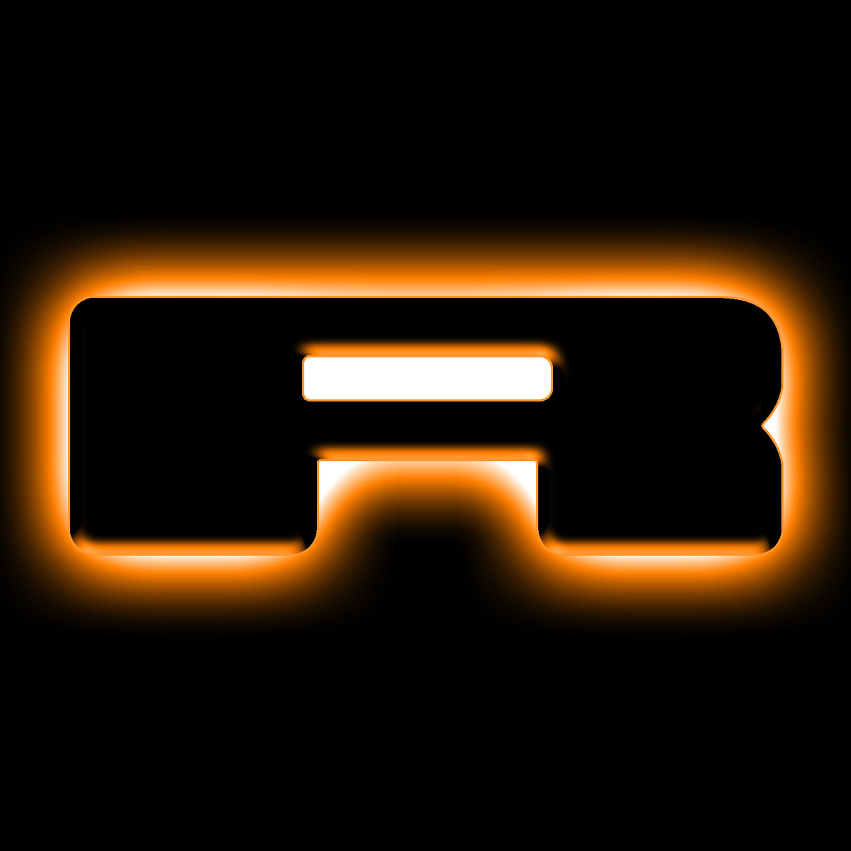 ORACLE Lighting Universal Illuminated LED Letter Badges - Matte Black Surface Finish - R - Amber - 3141-R-005 Main image