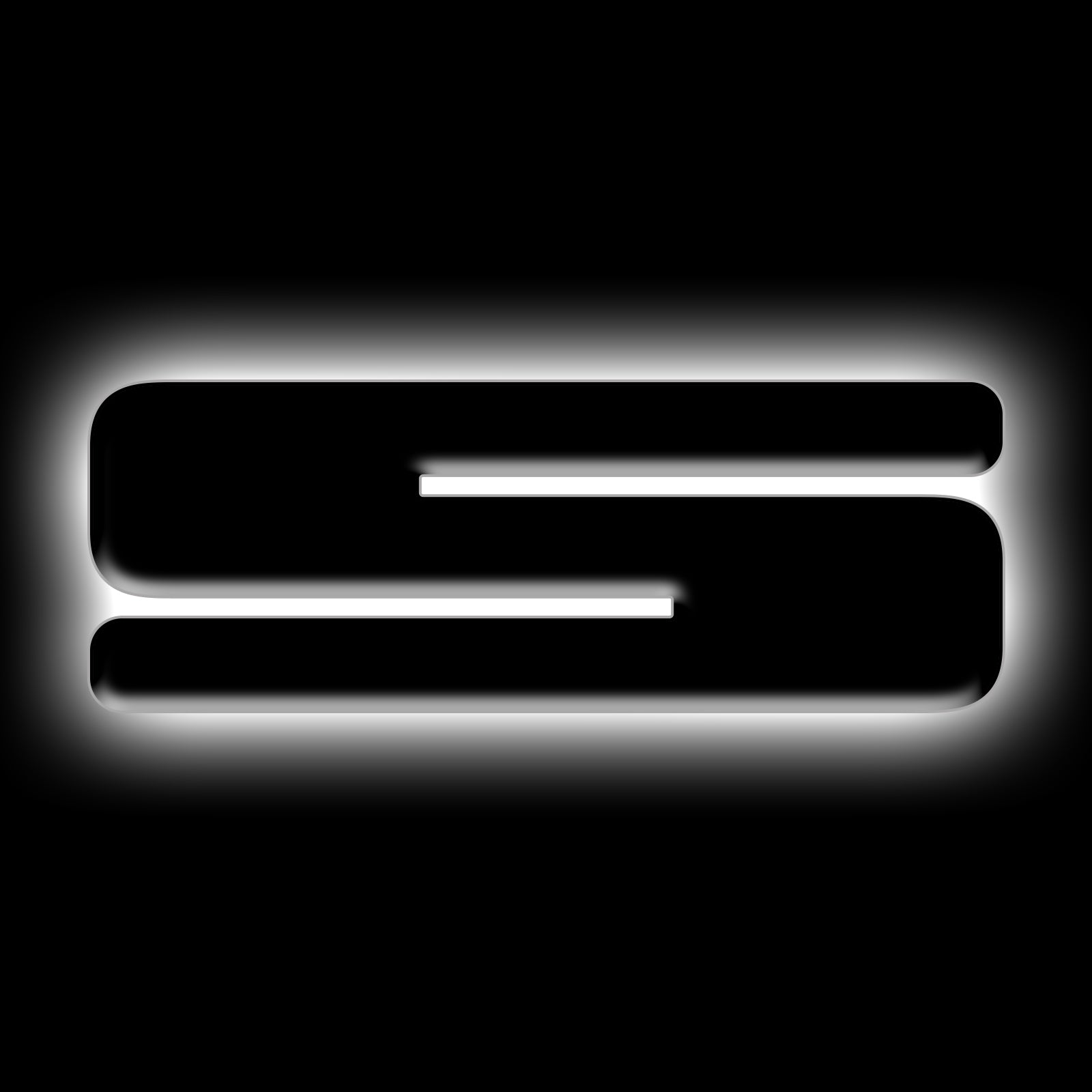 ORACLE Lighting Universal Illuminated LED Letter Badges - Matte Black Surface Finish - S - White