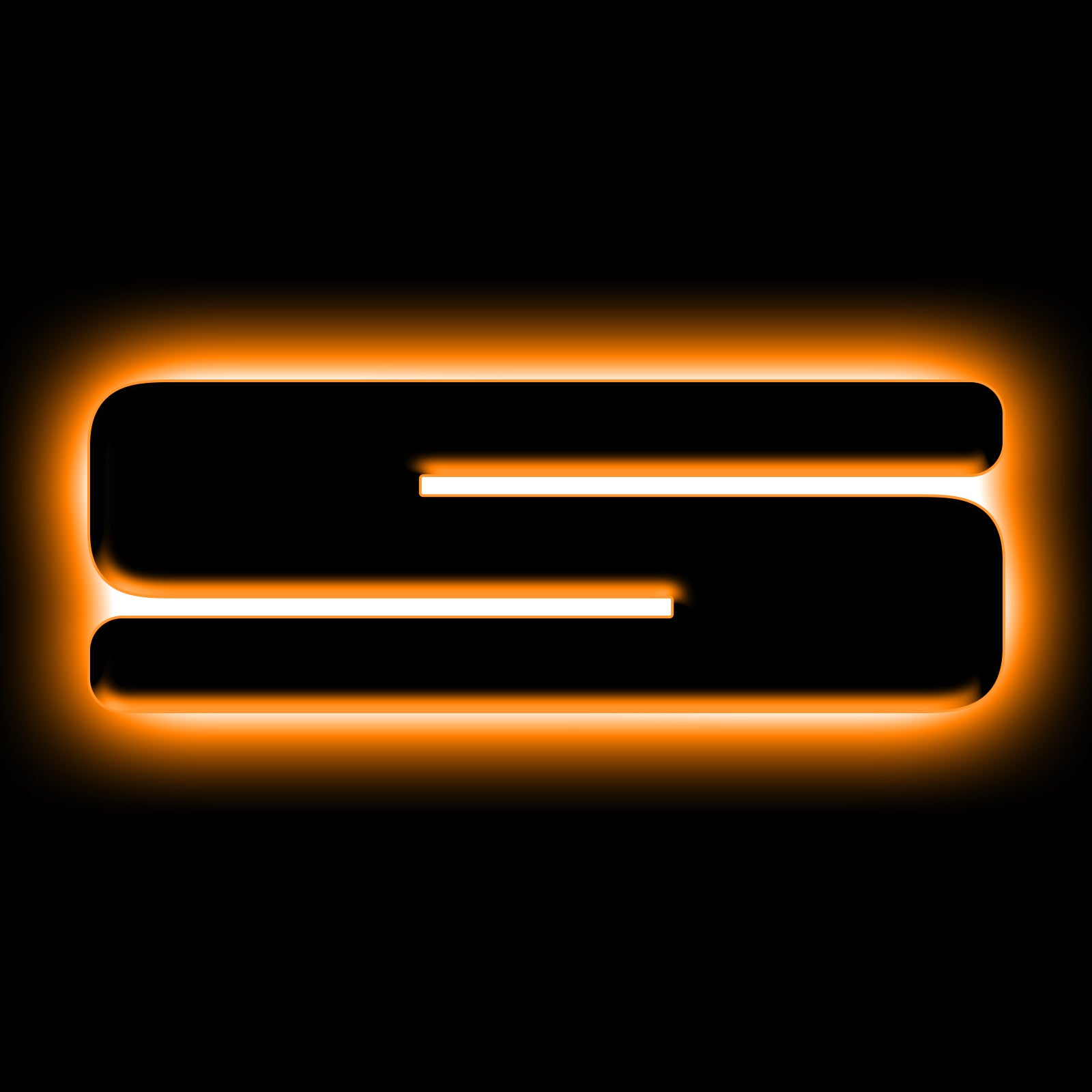 ORACLE Lighting Universal Illuminated LED Letter Badges - Matte Black Surface Finish - S - Amber