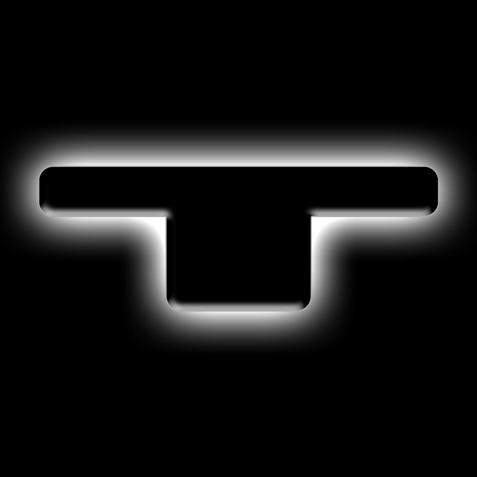 ORACLE Lighting Universal Illuminated LED Letter Badges - Matte Black Surface Finish - T - White