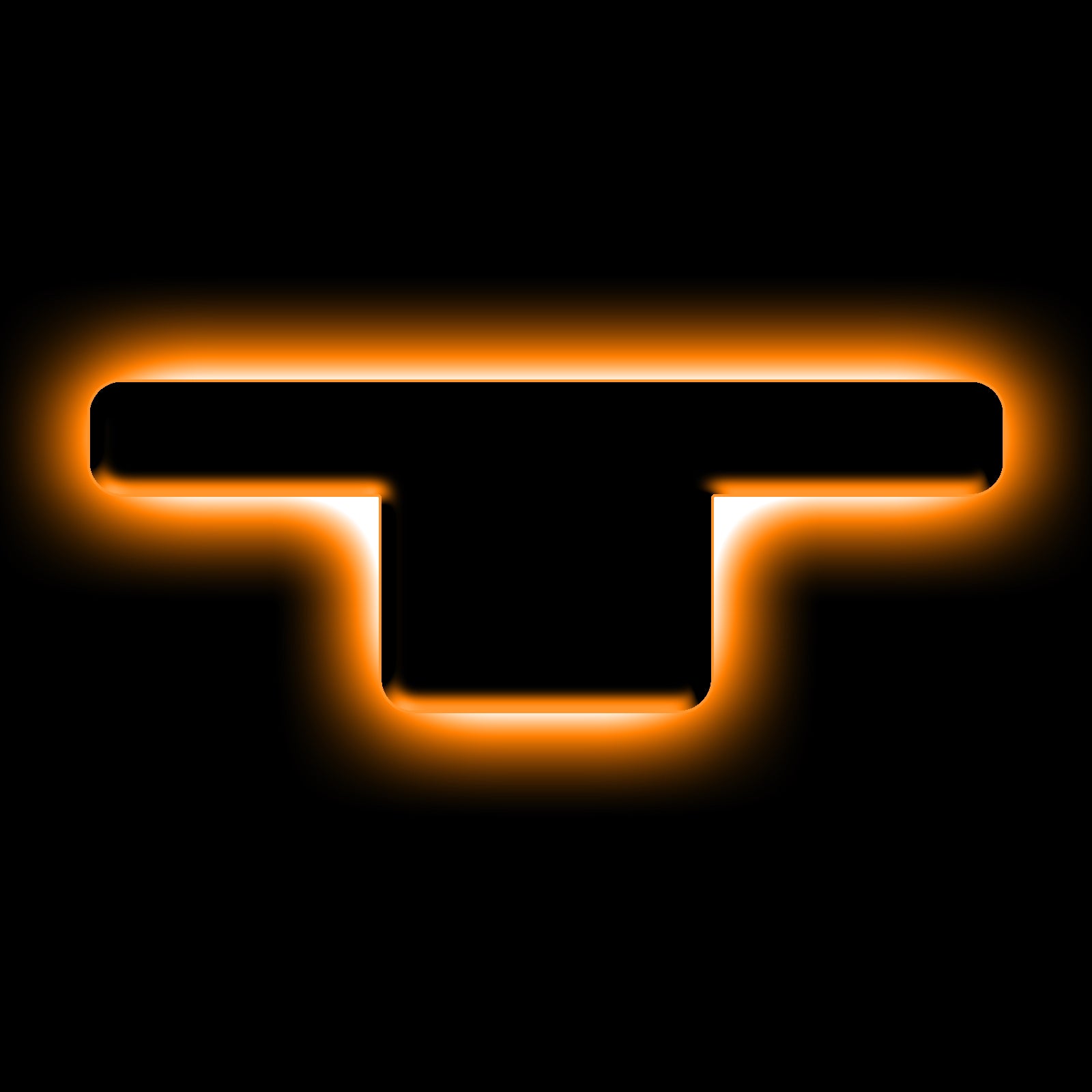 ORACLE Lighting Universal Illuminated LED Letter Badges - Matte Black Surface Finish - T - Amber