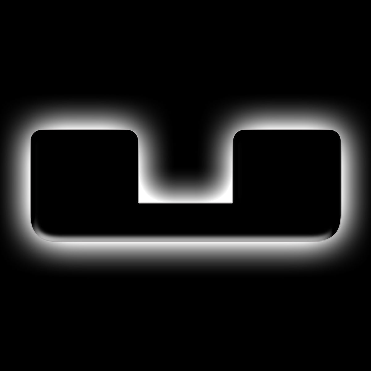 ORACLE Lighting Universal Illuminated LED Letter Badges - Matte Black Surface Finish - U - White - 3141-U-001
