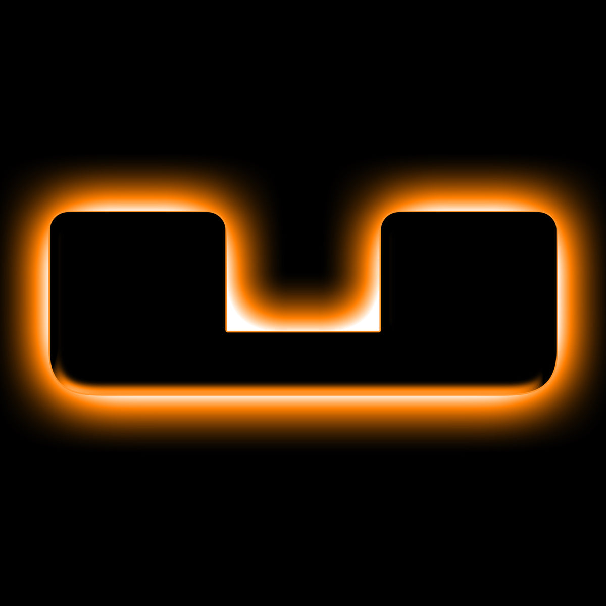 ORACLE Lighting Universal Illuminated LED Letter Badges - Matte Black Surface Finish - U - Amber - 3141-U-005 Main image