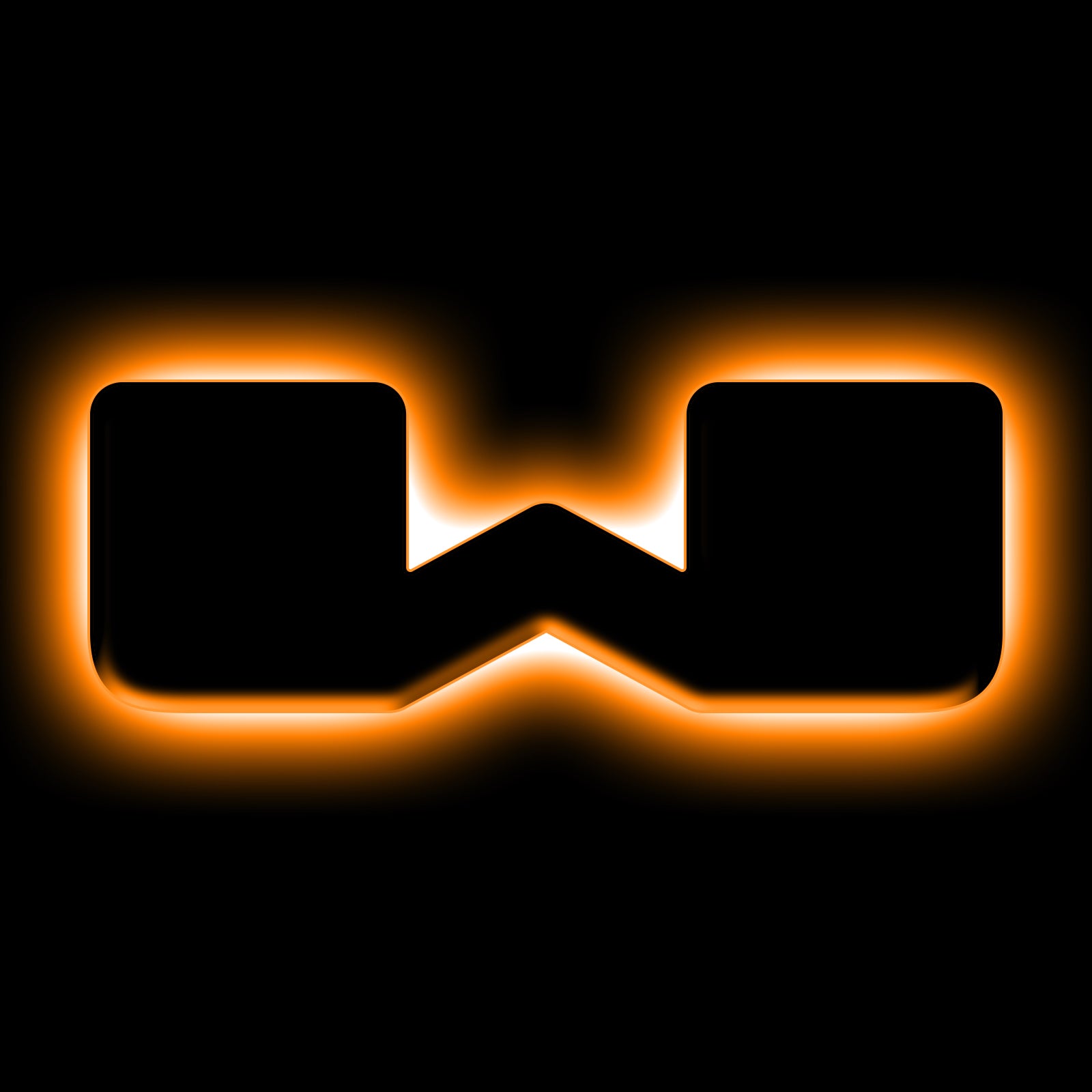 ORACLE Lighting Universal Illuminated LED Letter Badges - Matte Black Surface Finish - W - Amber - 3141-W-005