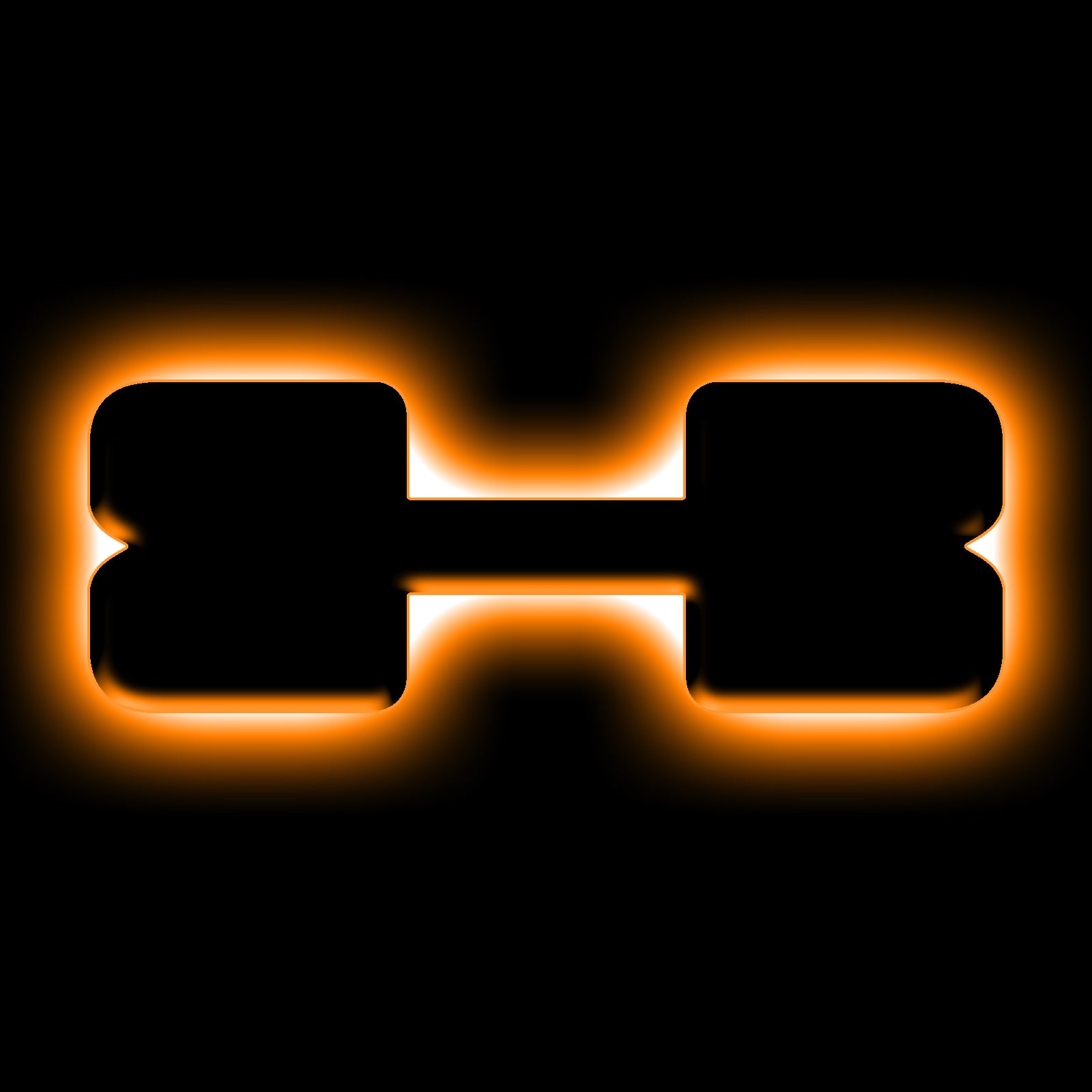 ORACLE Lighting Universal Illuminated LED Letter Badges - Matte Black Surface Finish - X - Amber - 3141-X-005