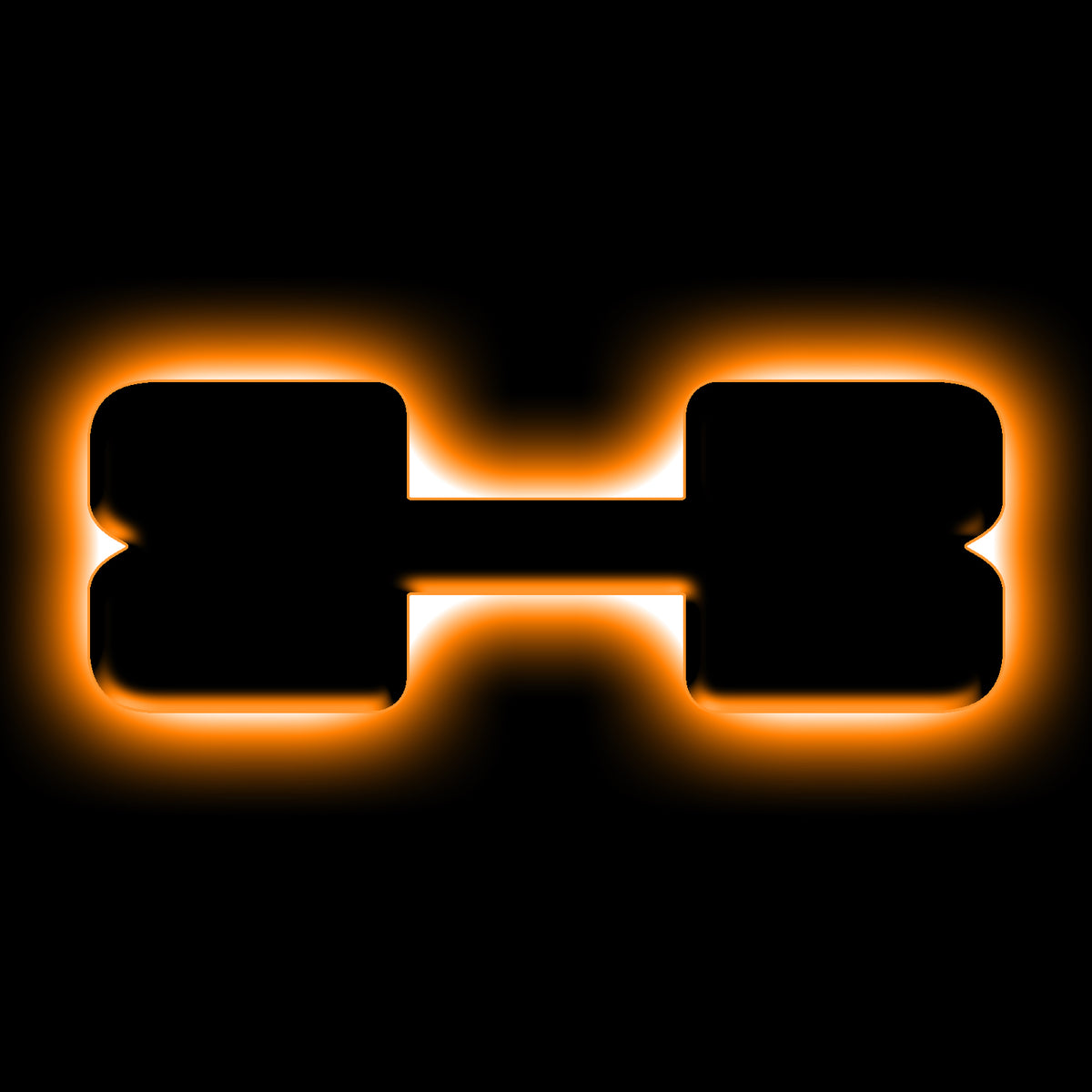 ORACLE Lighting Universal Illuminated LED Letter Badges - Matte Black Surface Finish - X - Amber - 3141-X-005