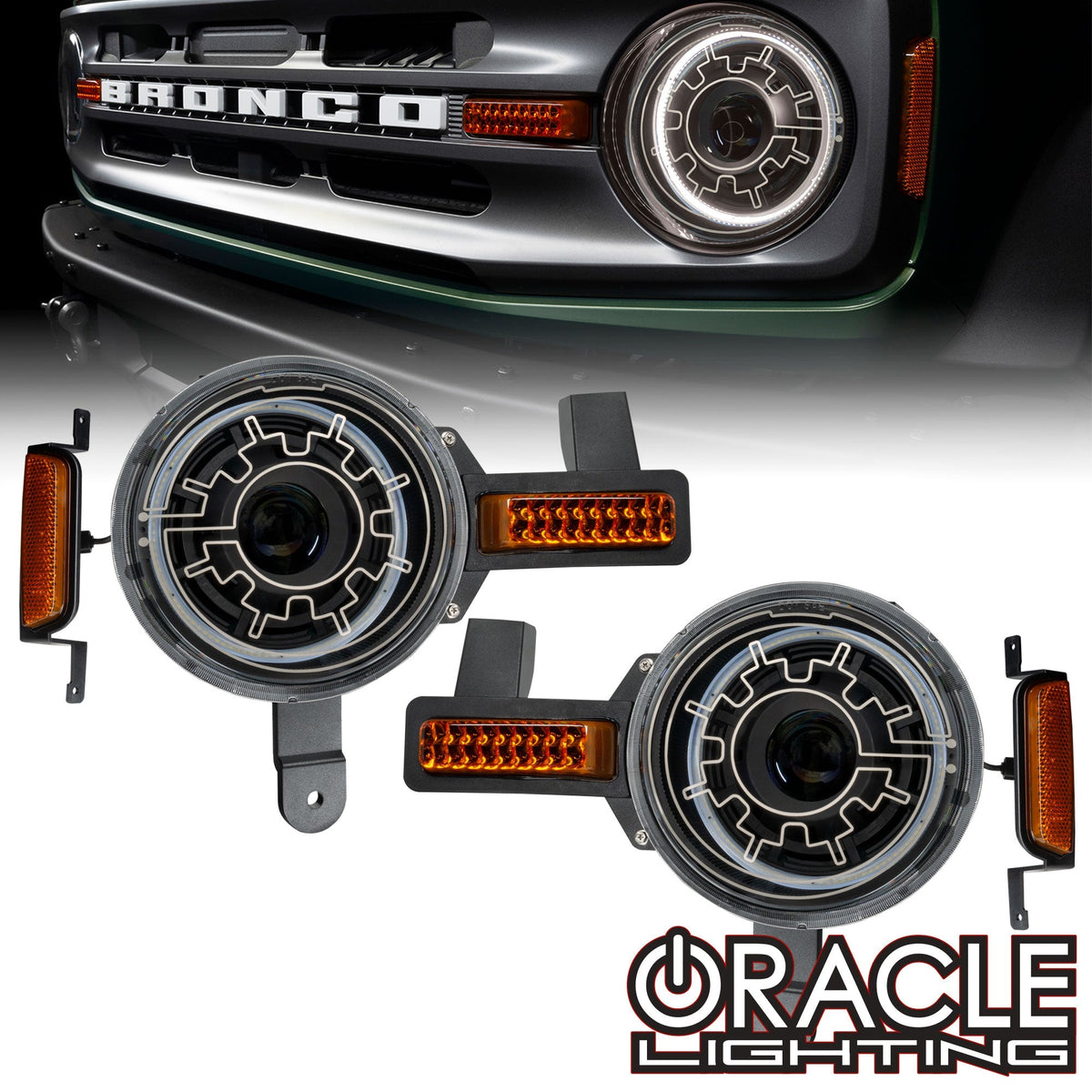 ORACLE Lighting Oculus™ Bi-LED Projector Headlights for 2021+ Ford Bronco - Heated Lens Main image
