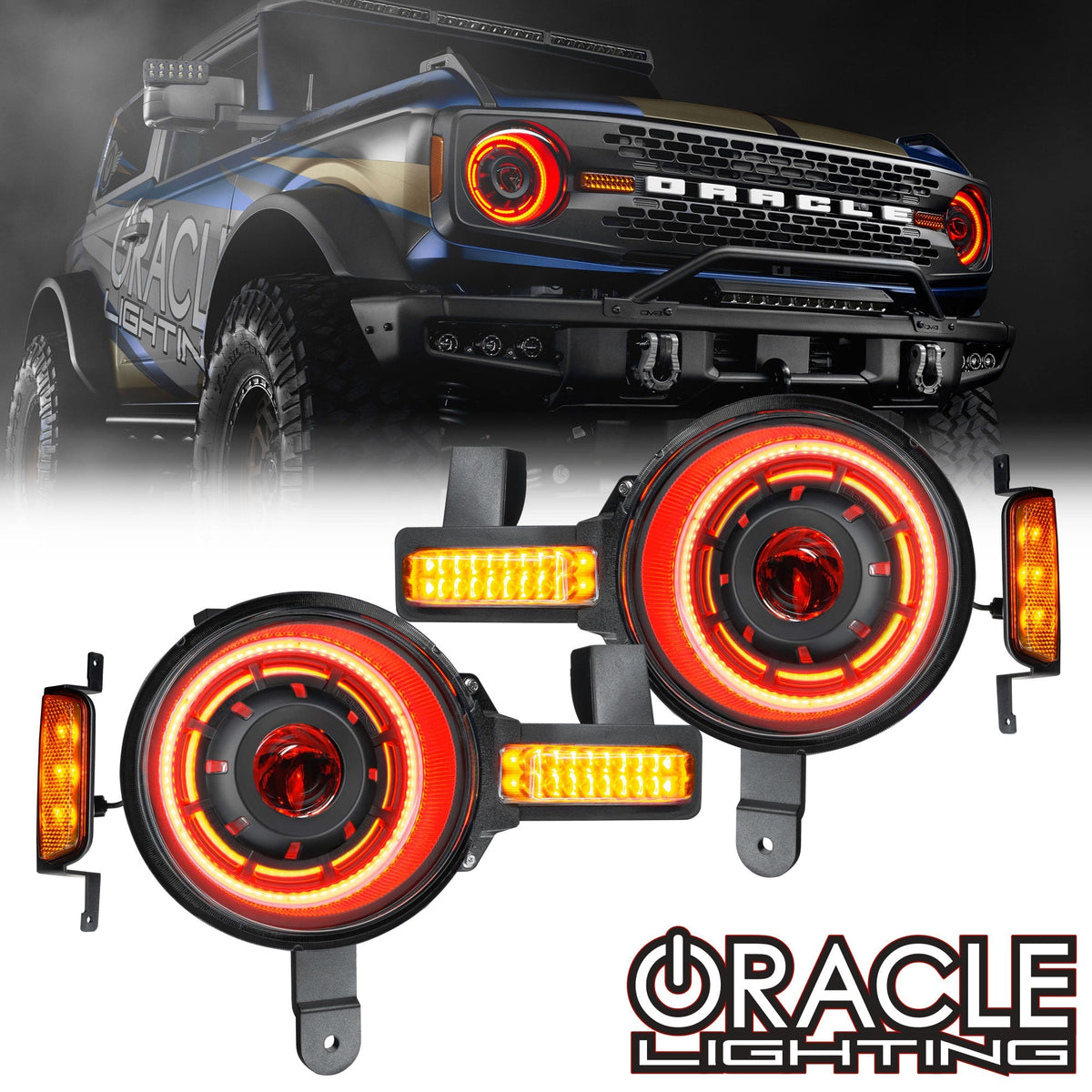 ORACLE Lighting Oculus™ ColorSHIFT® Bi-LED Projector Headlights for 2021+ Ford Bronco Main image