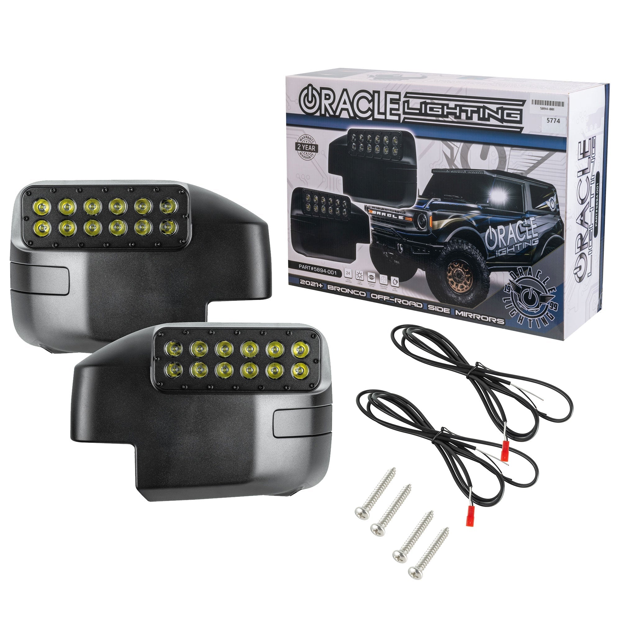 ORACLE Lighting 2021-2025 Ford Bronco LED Off-Road Side Mirror Ditch Lights