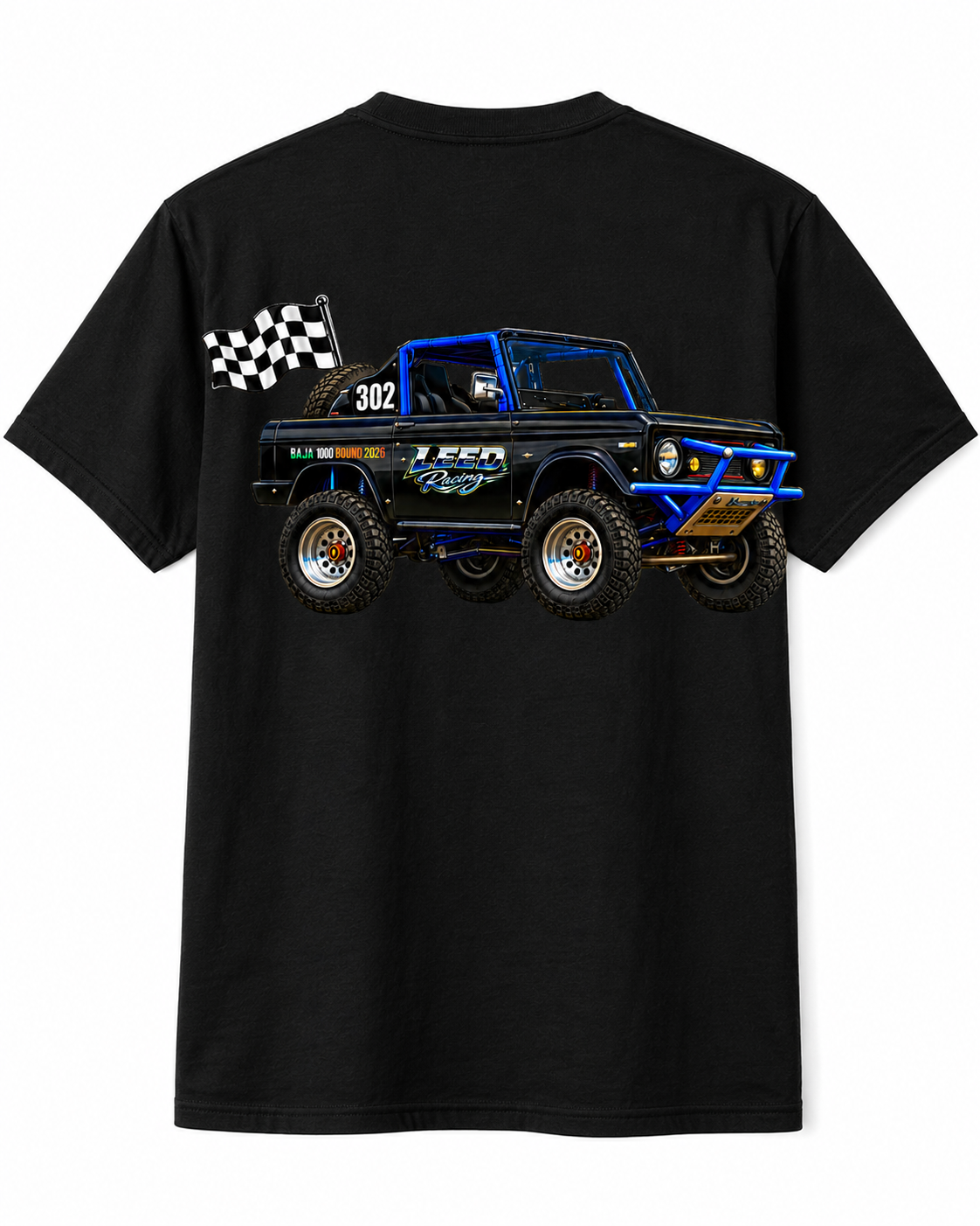 LEED Racing Logo and Race Car T-Shirt Secondary image