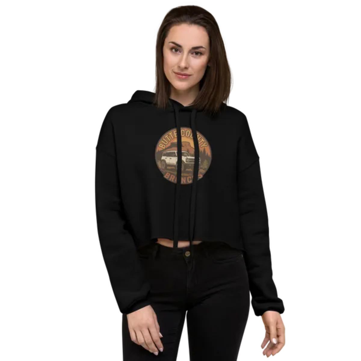 Butte County Broncos Crop Hoodie