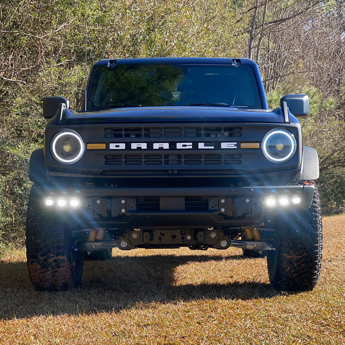 ORACLE Lighting 2021-2025 Ford Bronco Triple LED Fog Light Kit for Steel Bumper