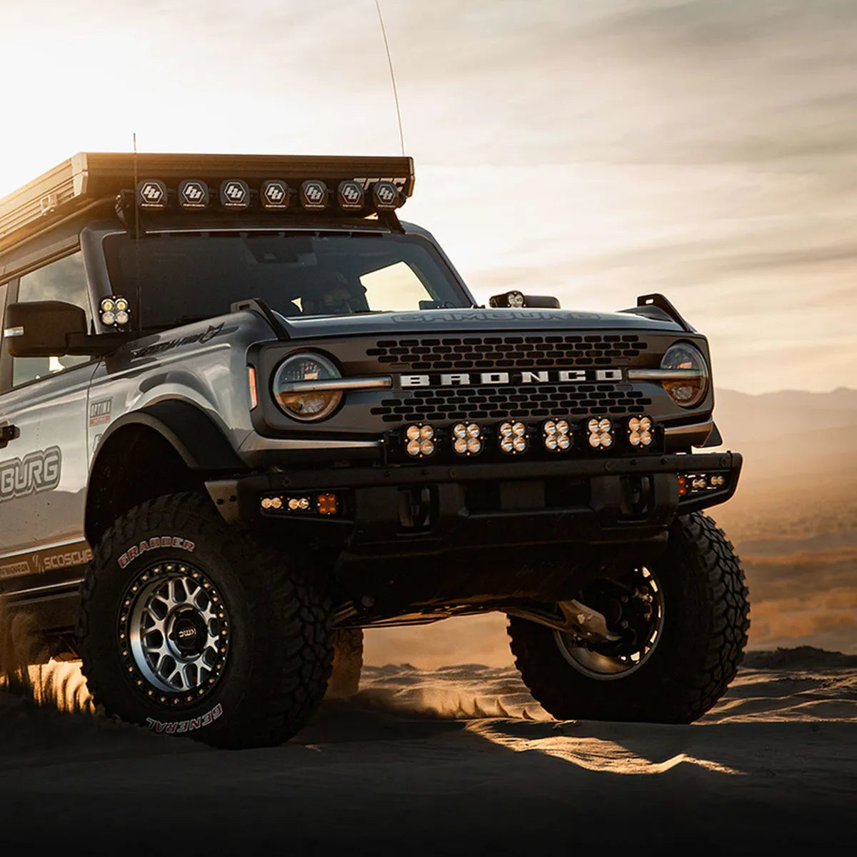 Camber Engineering 2021-2025 Ford Bronco Excludes Raptor Gray KINETIK Series Control Arm Kit