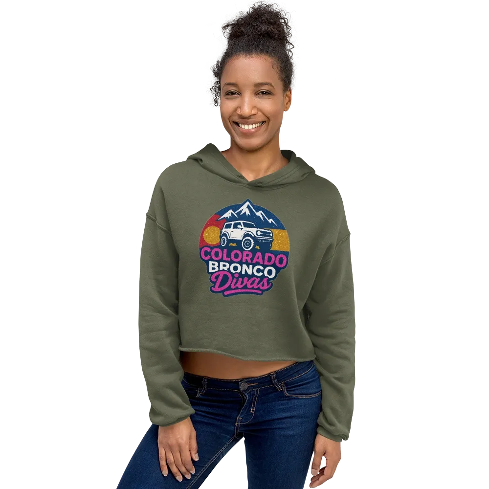 Colorado Bronco Divas cropped hoodie