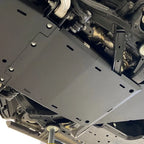 Transmission Skid Plate with x-members | 24+Ranger / 21+Bronco 2.7L - 1/4" 5052 Aluminum - Black Powder Coat
