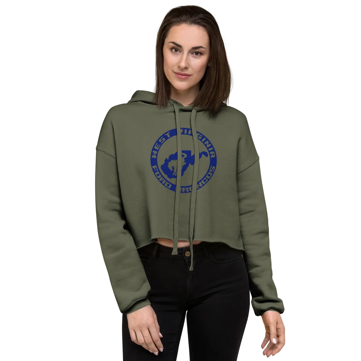 West Virginia Ford Broncos Women's crop hoodie