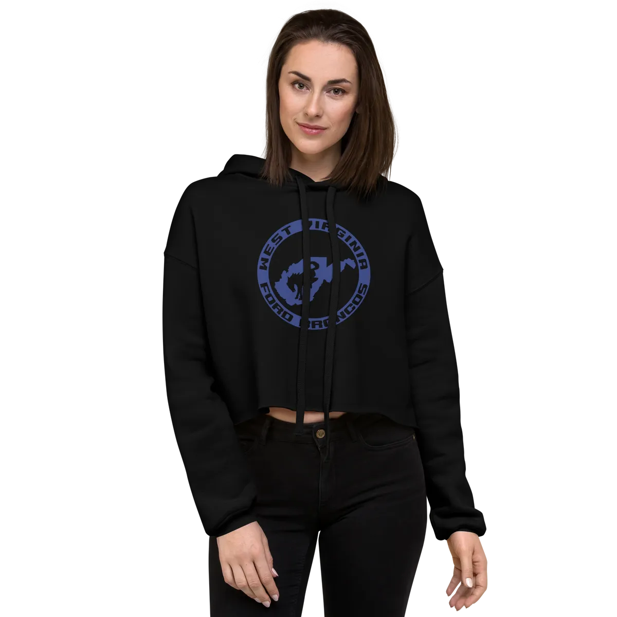 West Virginia Ford Broncos Women's crop hoodie Main image