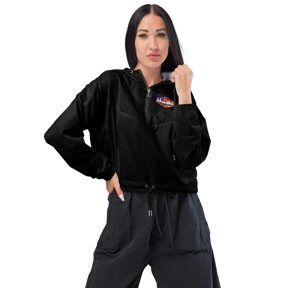 Chicagoland Broncos Women's crop windbreaker