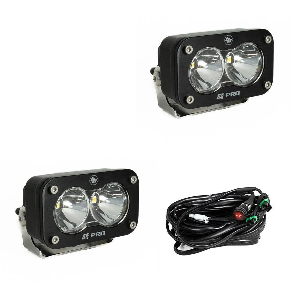 S2 Pro Black LED Auxiliary Light Pod Pair - Universal Main image