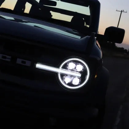 AlphaRex 21+ Ford Bronco/Bronco Raptor NOVA LED Projector Headlights | Black |