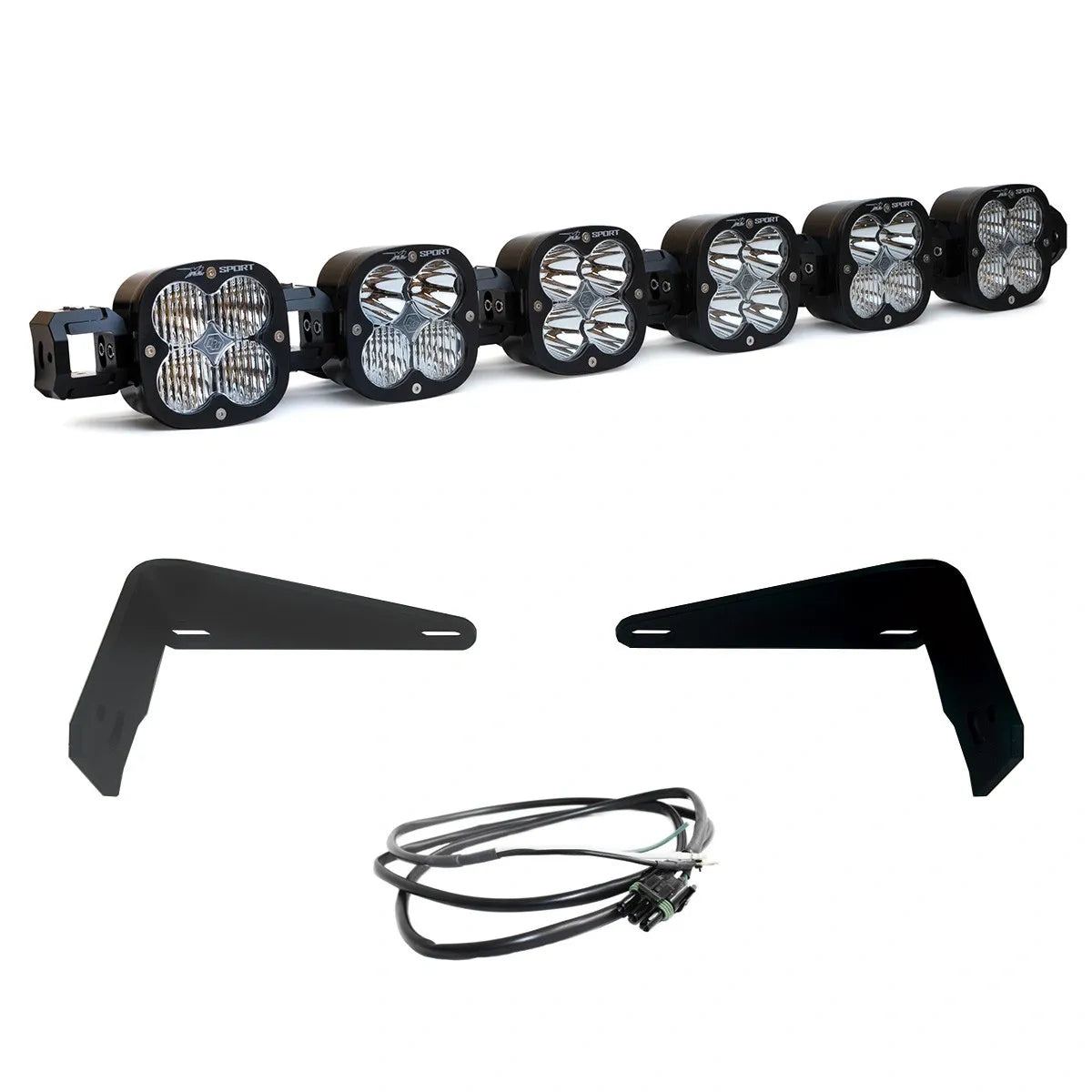 6XL LINKABLE BUMPER LIGHT KIT - FORD 2021-ON BRONCO; 2022-ON BRONCO RAPTOR; NOTE: W/ OEM MODULAR STEEL BUMPER
