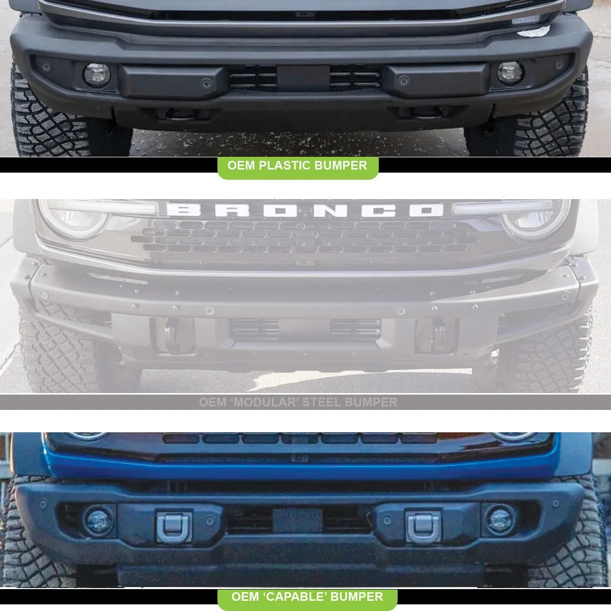 Squadron SAE Fog Pocket Light Kit; 2021-On Bronco NOTE: w/ OEM Plastic Bumper/Capable Bumper