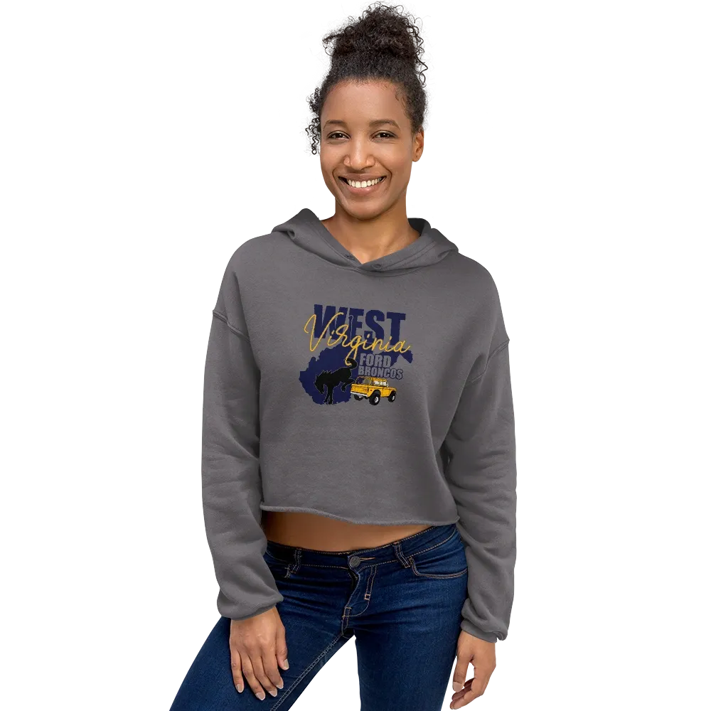 West Virginia Ford Broncos Crop Hoodie Alternative