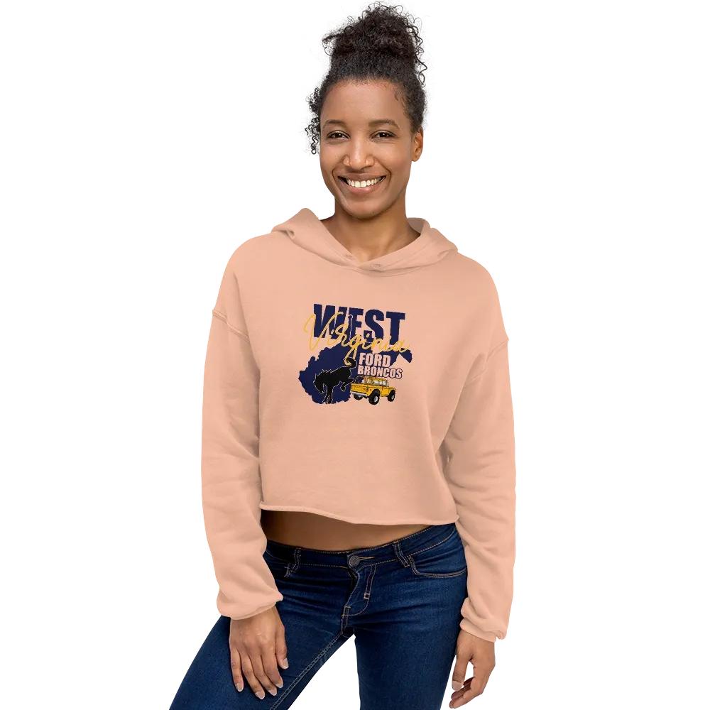 West Virginia Ford Broncos Crop Hoodie Alternative Main image