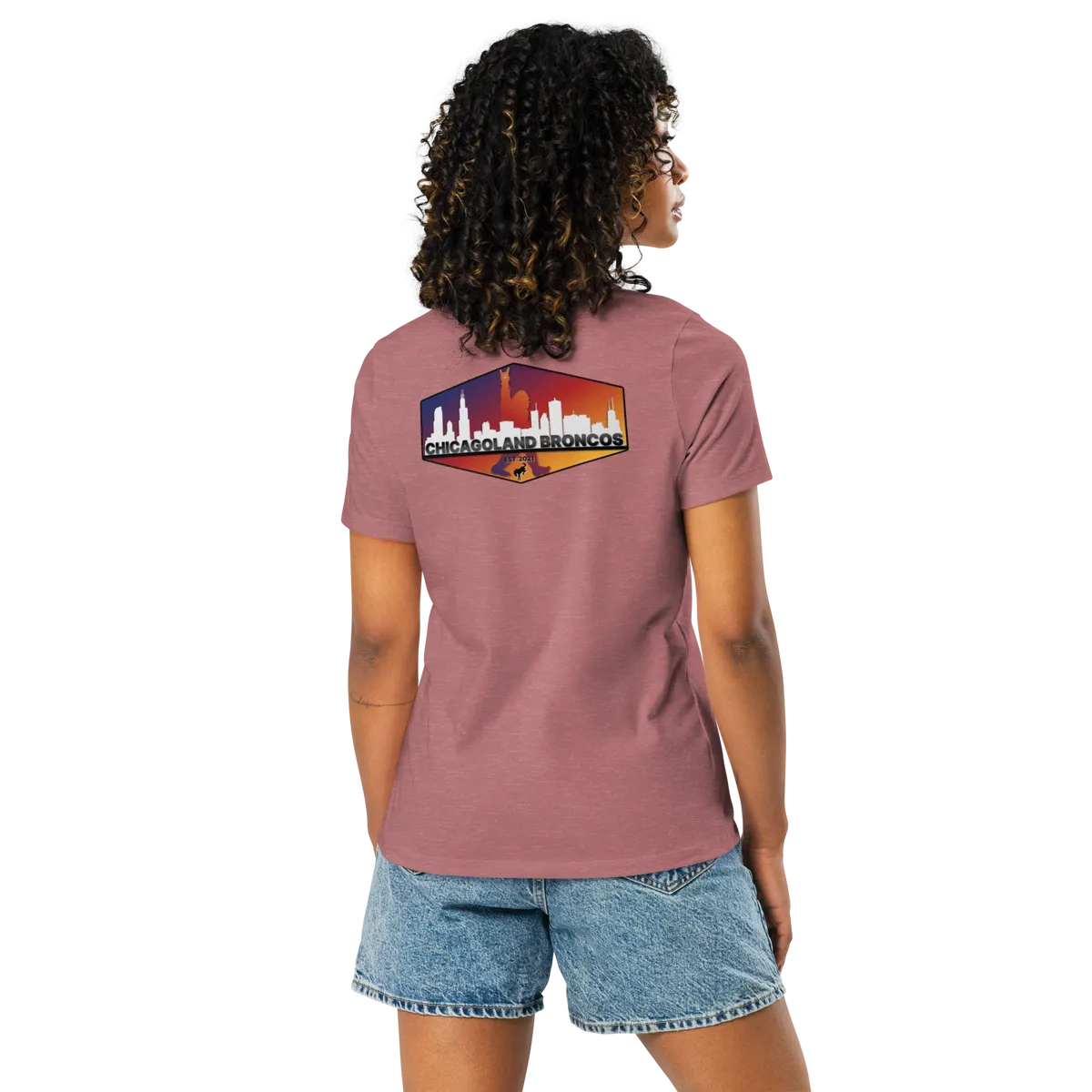 Chicagoland Broncos Women's T-shirt (double side logo)