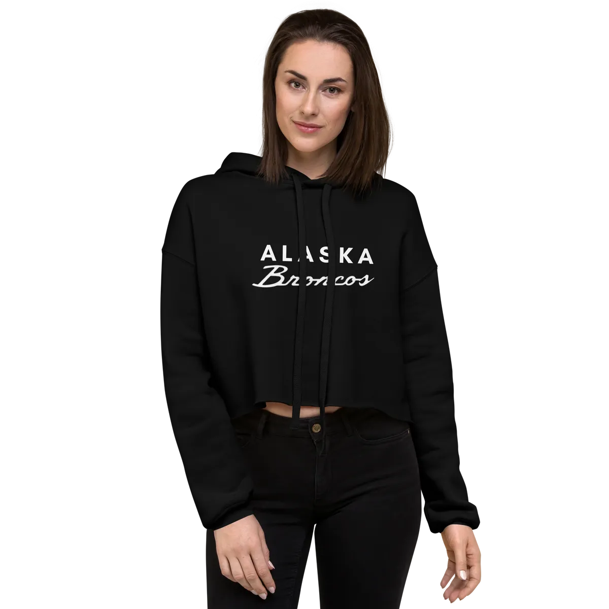 Alaska Broncos Crop Hoodie